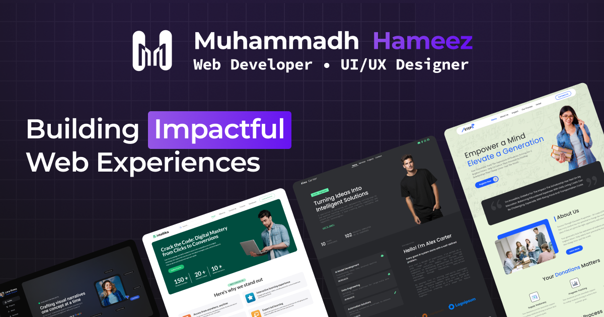 Mahmish Web Developer Muhammadh Hameez • Freelance Web Designer & Developer from Colombo, Sri ...